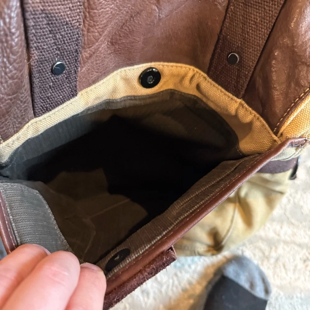 Fossil Canvas and Leather Messenger Bag - Picture 8 of 11